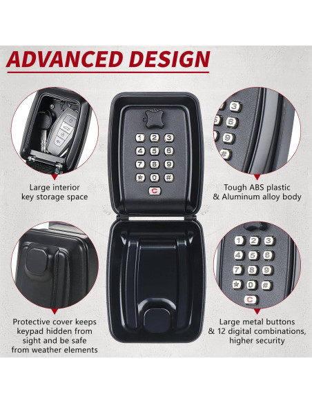 Caja de bloqueo para ventana de coche Lifronkit negra