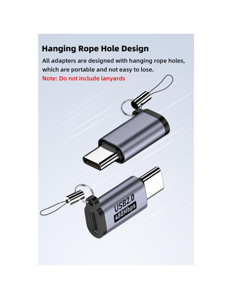 Adaptador USB C a Micro USB y Lighting - Jadebones - 8 Piezas Adaptador USB C a Micro USB y Lighting - Jadebones - 8 Piezas