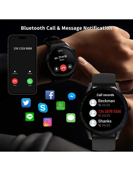 Reloj Inteligente YOUCIDI R6 con Auriculares Bluetooth 1.32"