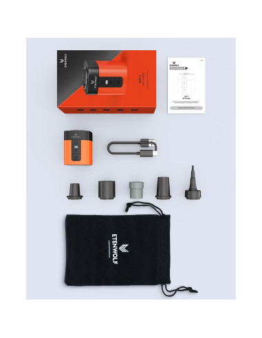 Bomba de Aire ETENWOLF AIR 3 Mini 2600 mAh con Luz LED