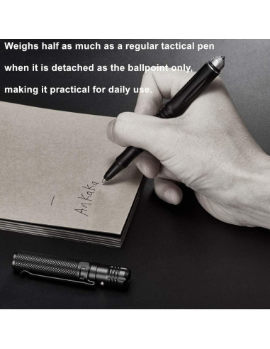 Bolígrafo Táctico 6 en 1 ANKAKA con Linterna y Autodefensa