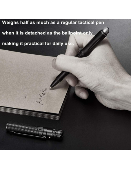 Bolígrafo Táctico 6 en 1 ANKAKA con Linterna y Autodefensa