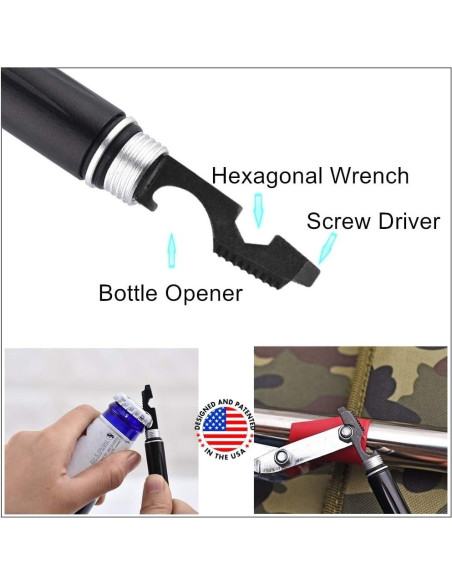 Bolígrafo Táctico 6 en 1 ANKAKA con Linterna y Autodefensa