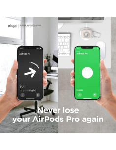 Funda de Silicona elago para AirPods Pro y AirTags - Piedra 2