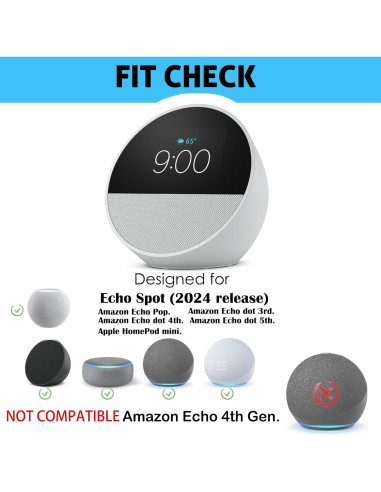 Soporte de Pared HOOKMEMO para Echo Spot y HomePod Mini