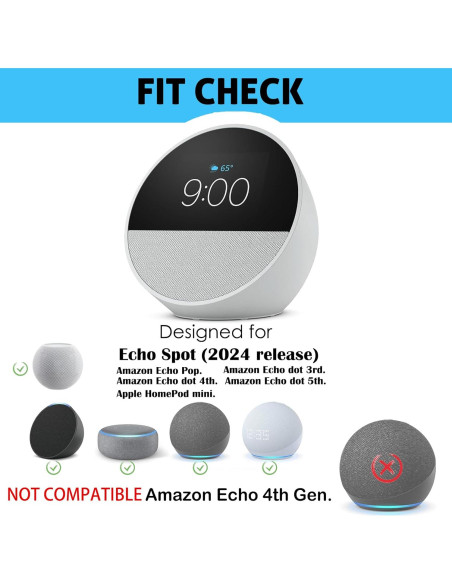 Soporte de Pared HOOKMEMO para Echo Spot y HomePod Mini