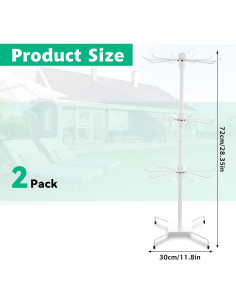 Soporte Giratorio de Joyería Lemecima 3 Niveles Blanco 2