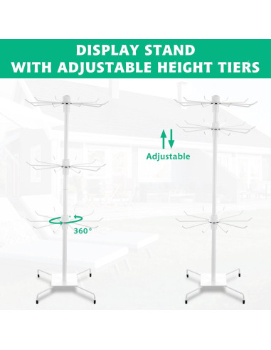 Soporte Giratorio de Joyería Lemecima 3 Niveles Blanco