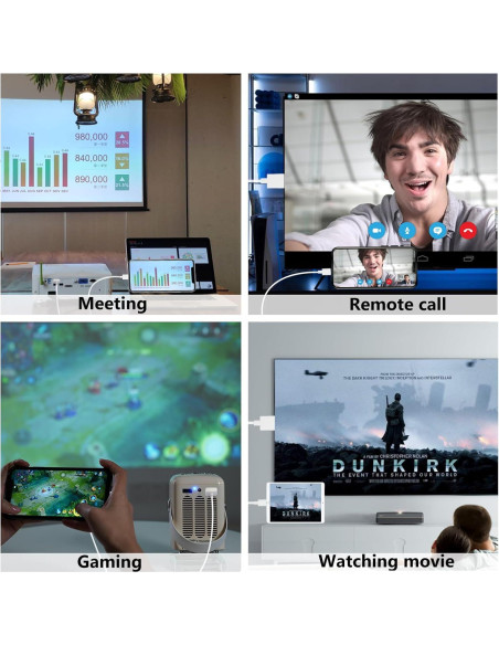 Cable Lightning a HDMI KikoSaka 2.01m 1080P Sin Retrasos