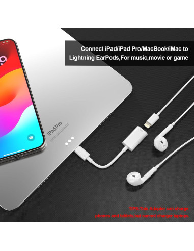 Adaptador USB-C a Lightning LMUBOY para Audio y Carga