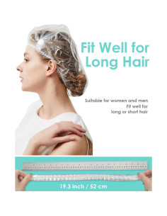 Gorras de Ducha Desechables Auban 100 Piezas Impermeables 2