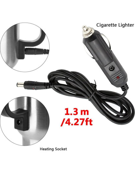 Taza Calentadora de Coche 12V MOSANDON 450ml Acero Inoxidable