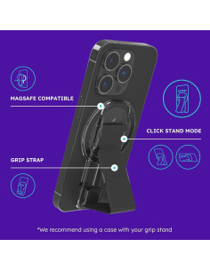 Agarre MagSafe CLCKR Lila para iPhone y Samsung 2