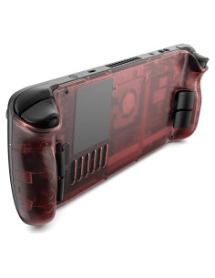 JSAUX Carcasa Trasera Transparente para Steam Deck - Rojo