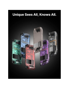 JSAUX Carcasa Trasera Transparente para Steam Deck - Rojo 2