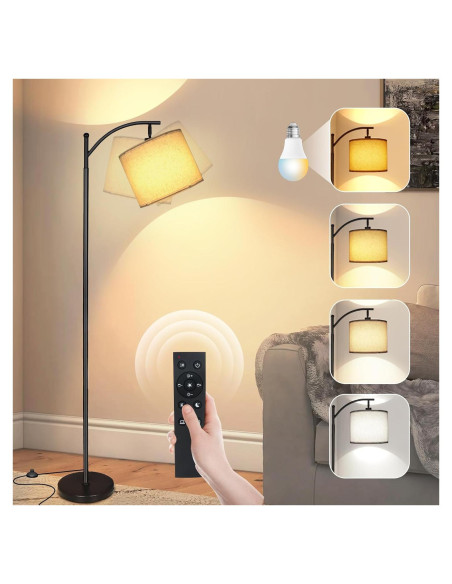 Lámpara de Pie LED Mukuxin 12W Dimmable con Control Remoto