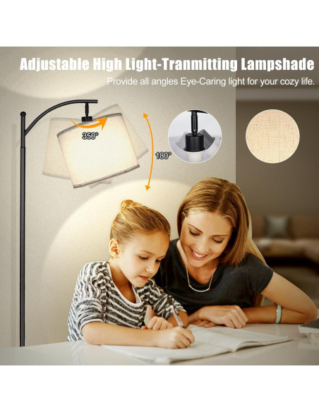 Lámpara de Pie LED Mukuxin 12W Dimmable con Control Remoto