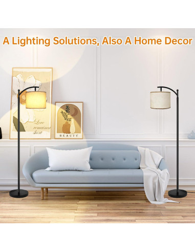 Lámpara de Pie LED Mukuxin 12W Dimmable con Control Remoto