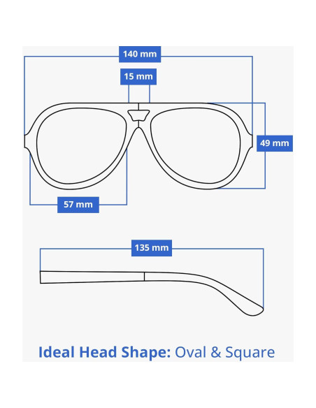 Gafas de sol plegables Newman UV400 con estuche de cuero