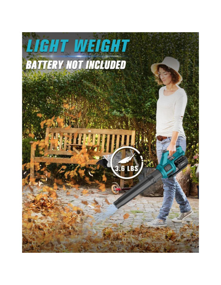 Soplador de Hojas Inalámbrico HEINPRO 18V Turbo 400 CFM