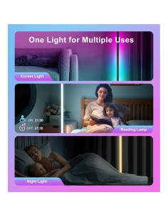 Lámpara de Pie LED RGBW YTDRGB 144,78 cm Control Remoto 2