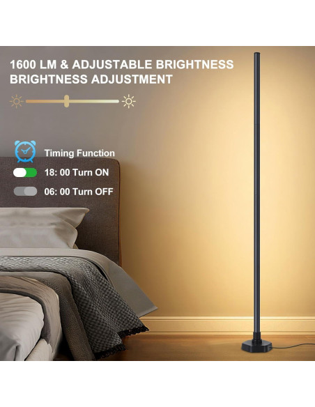 Lámpara de Pie LED RGBW YTDRGB 144,78 cm Control Remoto