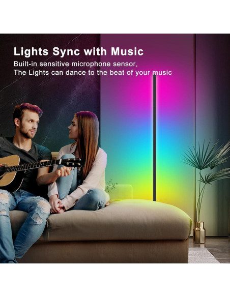 Lámpara de Pie LED RGBW YTDRGB 144,78 cm Control Remoto