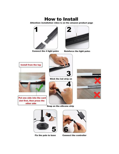 Lámpara de Pie LED RGBW YTDRGB 144,78 cm Control Remoto