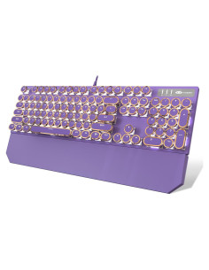 Teclado Mecánico Camiysn Retro Morado 104 Teclas USB
