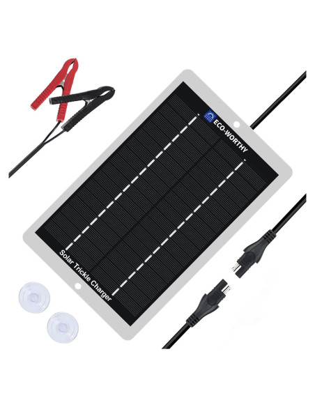 Cargador Solar ECO-WORTHY 12V 2.5W Portátil Impermeable