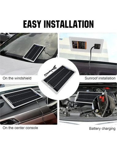 Cargador Solar ECO-WORTHY 12V 2.5W Portátil Impermeable