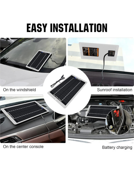 Cargador Solar ECO-WORTHY 12V 2.5W Portátil Impermeable