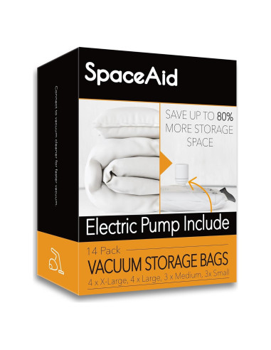 Bolsas de Almacenamiento SpaceAid 14 con Bomba Eléctrica