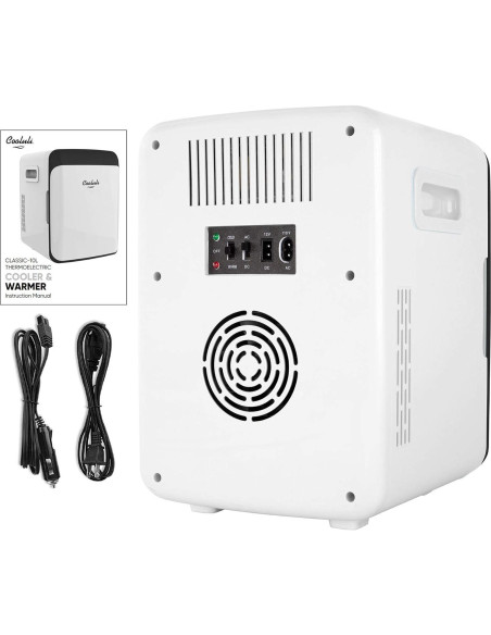 Cooluli Nevera Mini 10L Blanca - Enfriador y Calentador