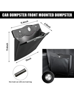 Bolsa de Basura Colgante para Auto Gasedin, Plegable y Magnética 2