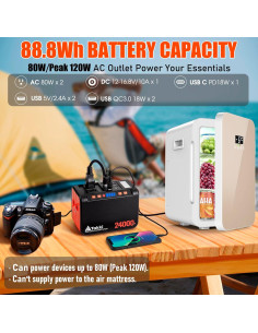 Estación de Energía Portátil Takki 88.8Wh 80W Batería Litio 2