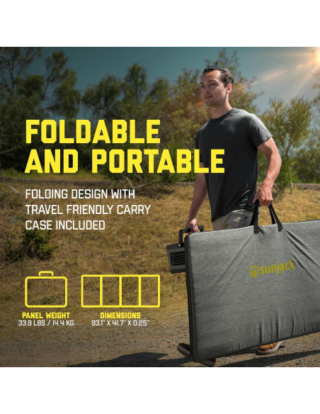 Cargador Solar SunJack 400W Plegable Impermeable 48V