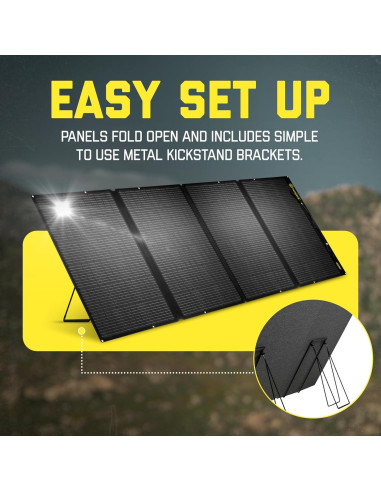 Cargador Solar SunJack 400W Plegable Impermeable 48V