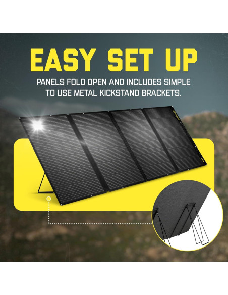 Cargador Solar SunJack 400W Plegable Impermeable 48V