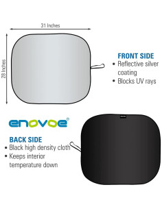 Protector Solar para Parabrisas Enovoe 78.74x71.12cm Rojo 2