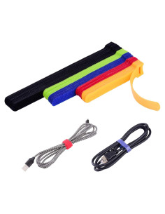 Correas de Cable OneLeaf 60 Pcs Multiusos Ajustables