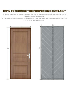 Cortina Aislante Magnética Mrsenloi 81x203 cm Gris 2