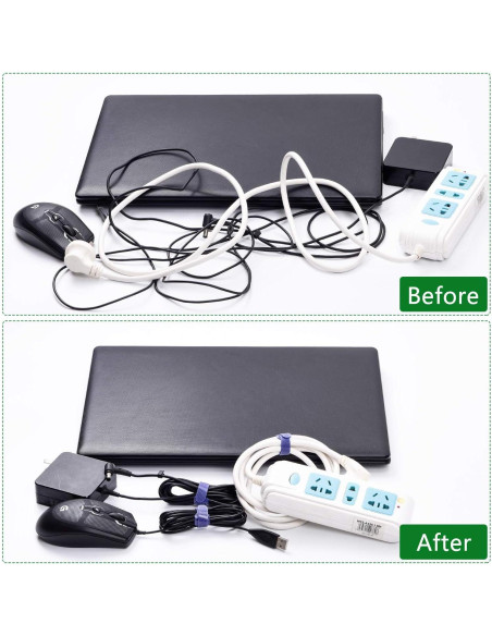 Correas de Cable OneLeaf 60 Pcs Multiusos Ajustables