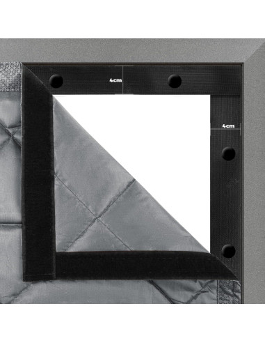 Cortina Aislante Magnética Mrsenloi 81x203 cm Gris