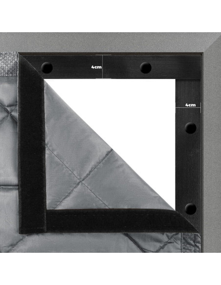 Cortina Aislante Magnética Mrsenloi 81x203 cm Gris