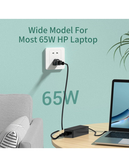 Cargador 65W HP ProBook Envy Pavilion EliteBook Punta Azul