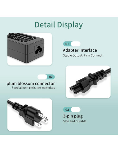 Cargador 65W HP ProBook Envy Pavilion EliteBook Punta Azul