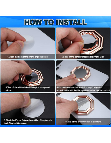 Soporte de Anillo para Teléfono Frienda 3 Piezas Ajustable