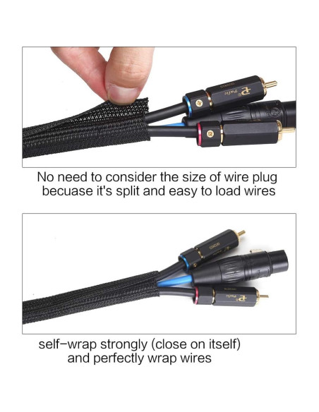 Protector de Cable Alex Tech 3,05m 1,27cm Negro