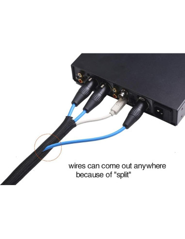 Protector de Cable Alex Tech 3,05m 1,27cm Negro